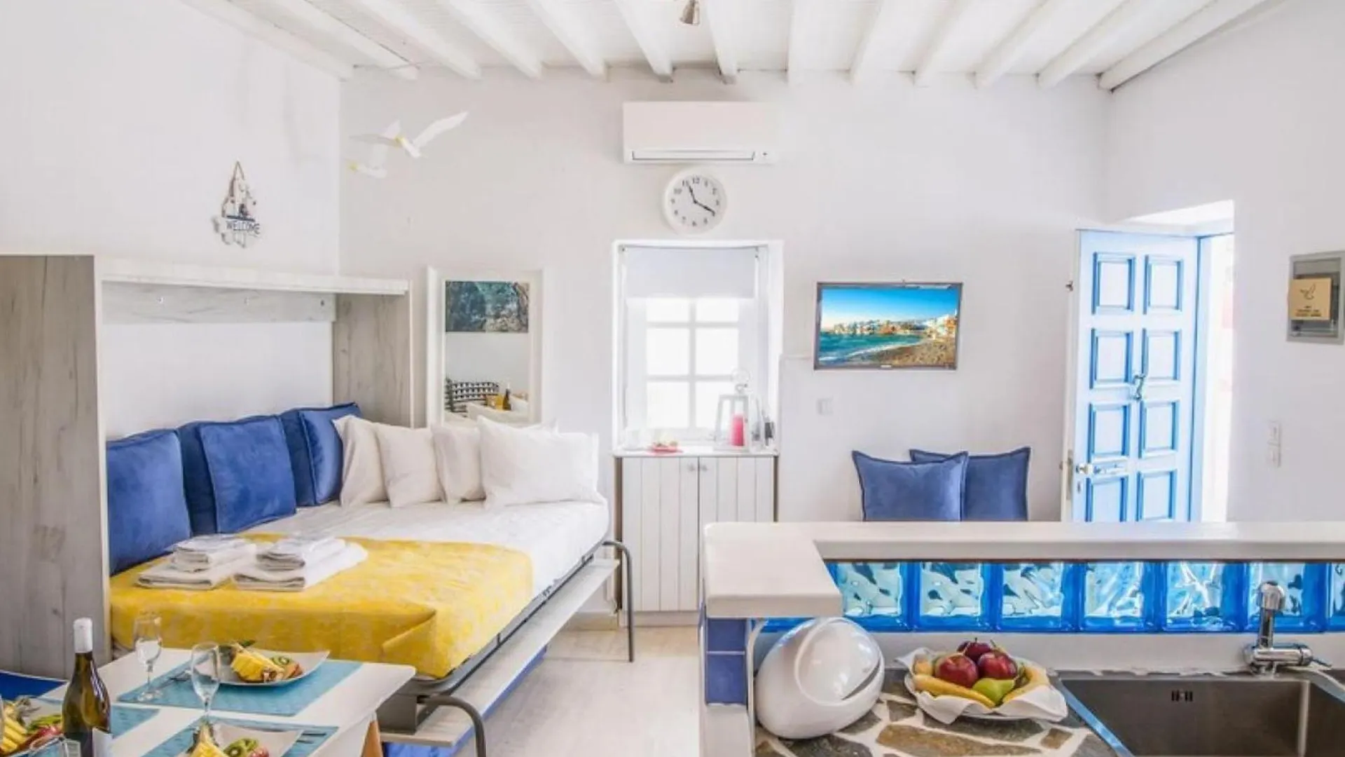Like A White Seagull In Mykonos! Daire Mykonos Town Yunanistan